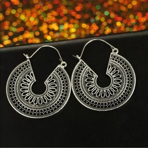 Boho 925 Silver Hoop Earring for Women A Pair/set